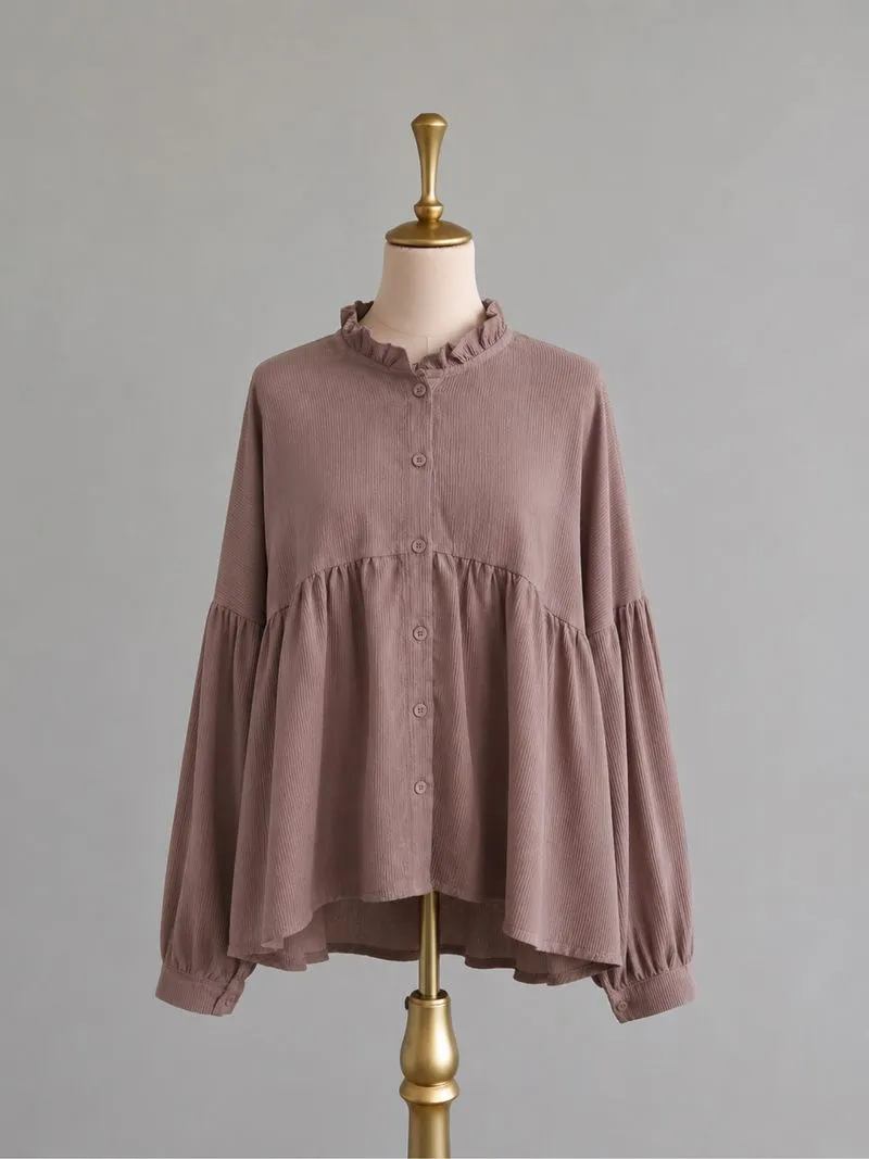 Blouse Wanita Ruffle Neck photo 1