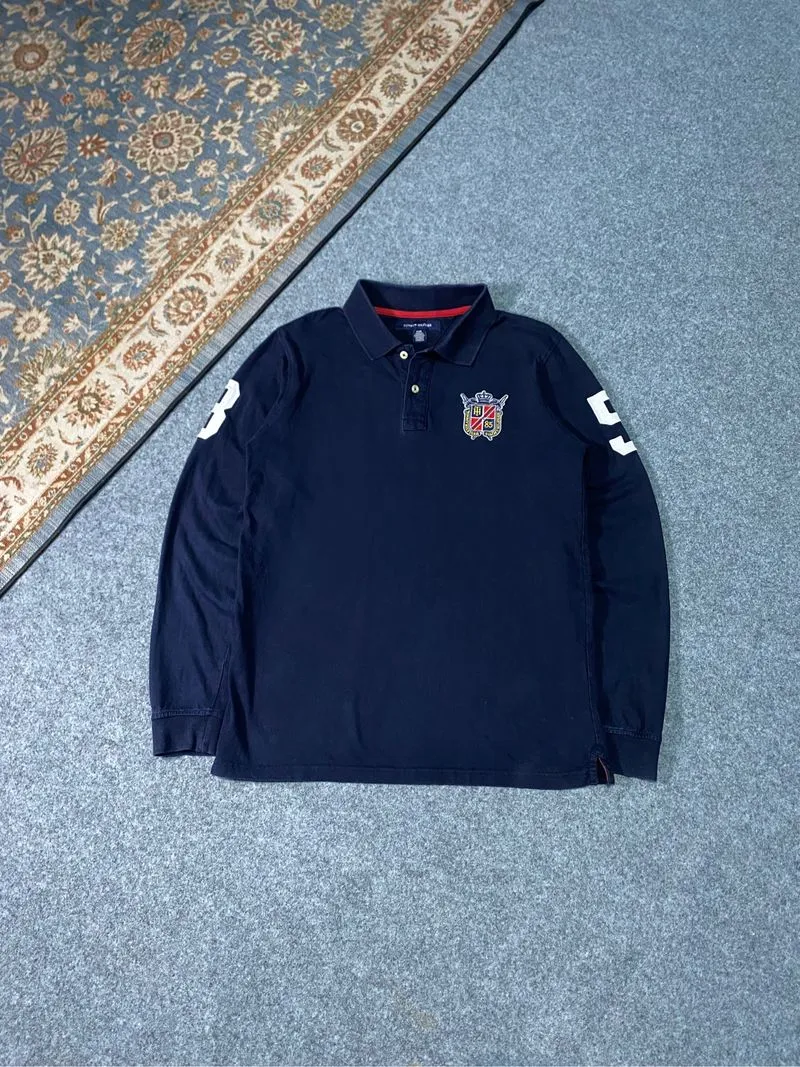 TOMMY HILFIGER’85 RUGBY POLO LONGSLEEVE-NAVY photo 1