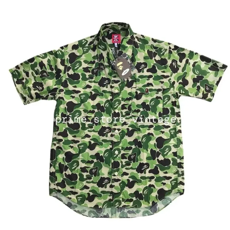 Vintage a bathing ape bape Japan 1st camo army Shirt photo 1