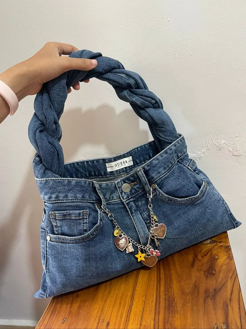 REWORKED BAG FROM GUESS ORIGINAL (tote bag y2k tas denim) photo 1