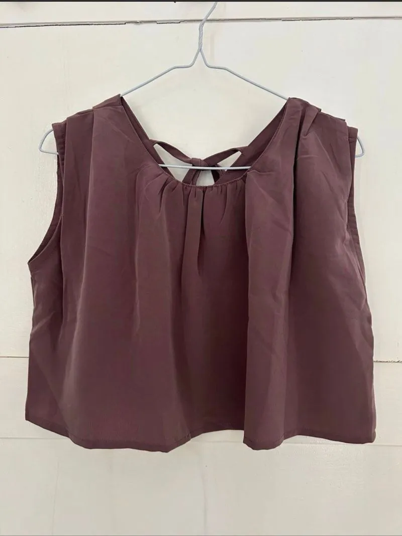 Atasan Ungu Tanpa Lengan Hedyclothing photo 1