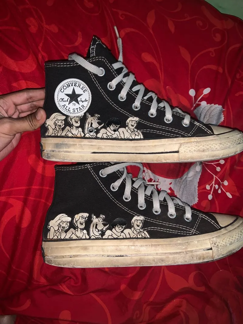 Converse Vintage Streetwear Sneakers Pria white black photo 1