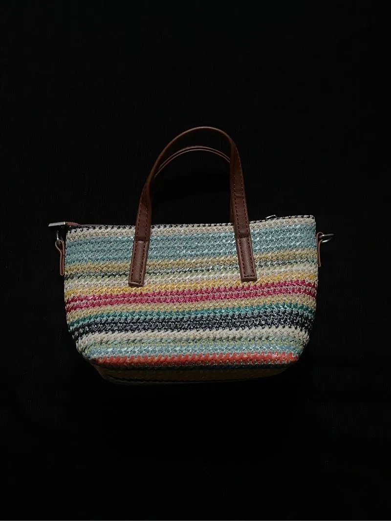 tas miniso anyaman mini  photo 1