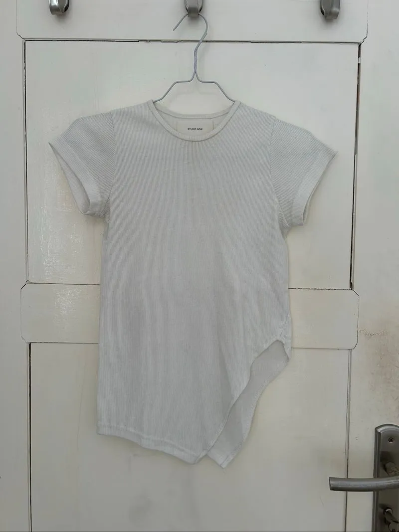 Shopatvelvet Asymmetrical White Top photo 1