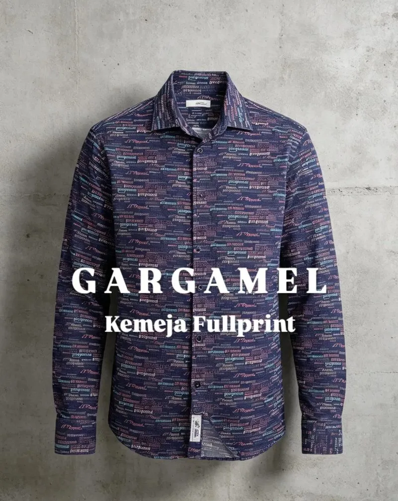 KEMEJA GARGAMEL MODEL SMART FIT ART FULLPRINT photo 1