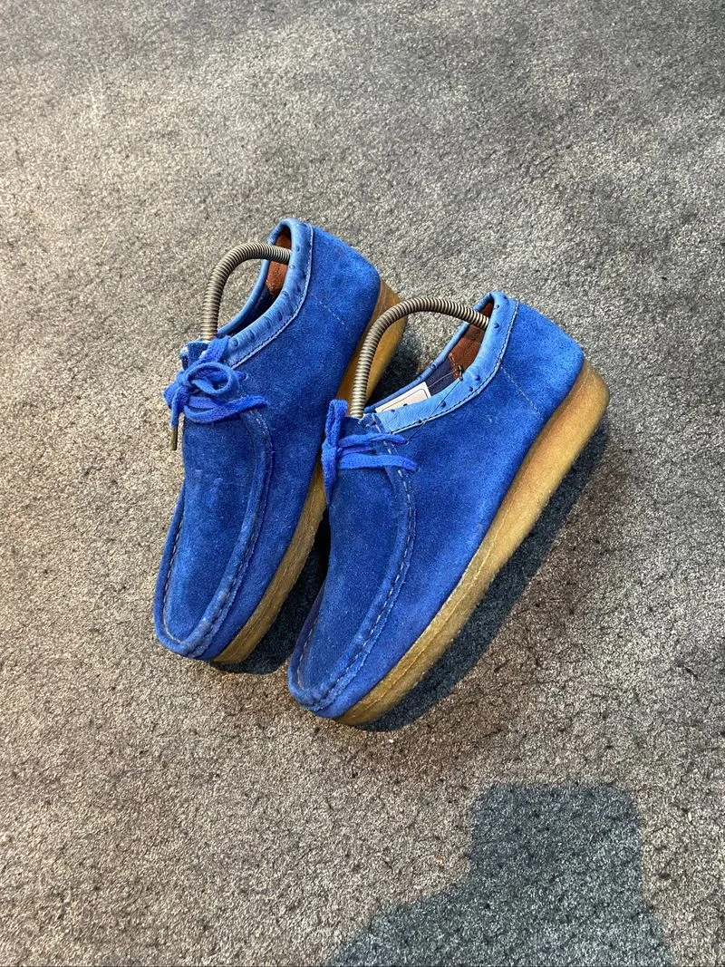 Stussy x Clarks wallabe low blue suede limited photo 1