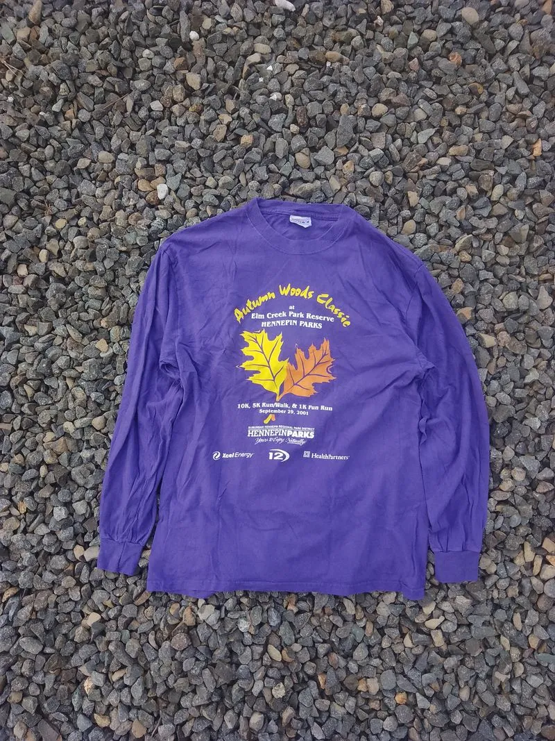 Hanes Vintage Casual T-shirt Pria purple photo 1