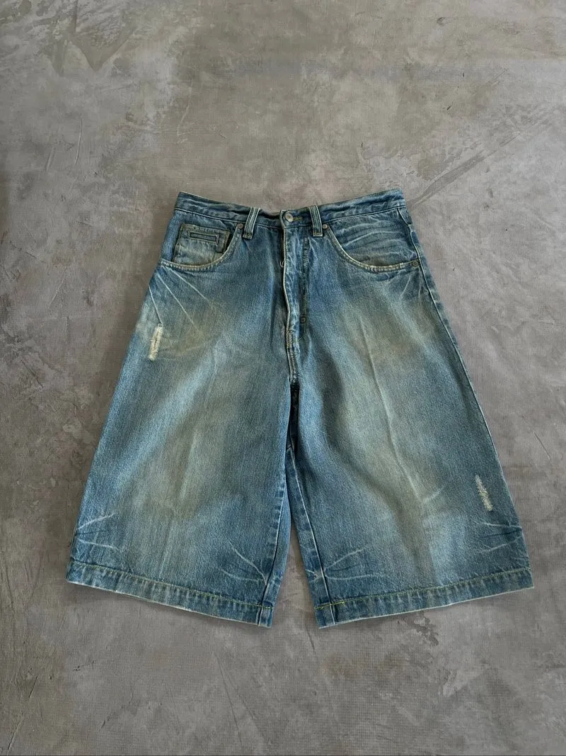 2000’s Nesta blue faded distressed baggy jorts  photo 1