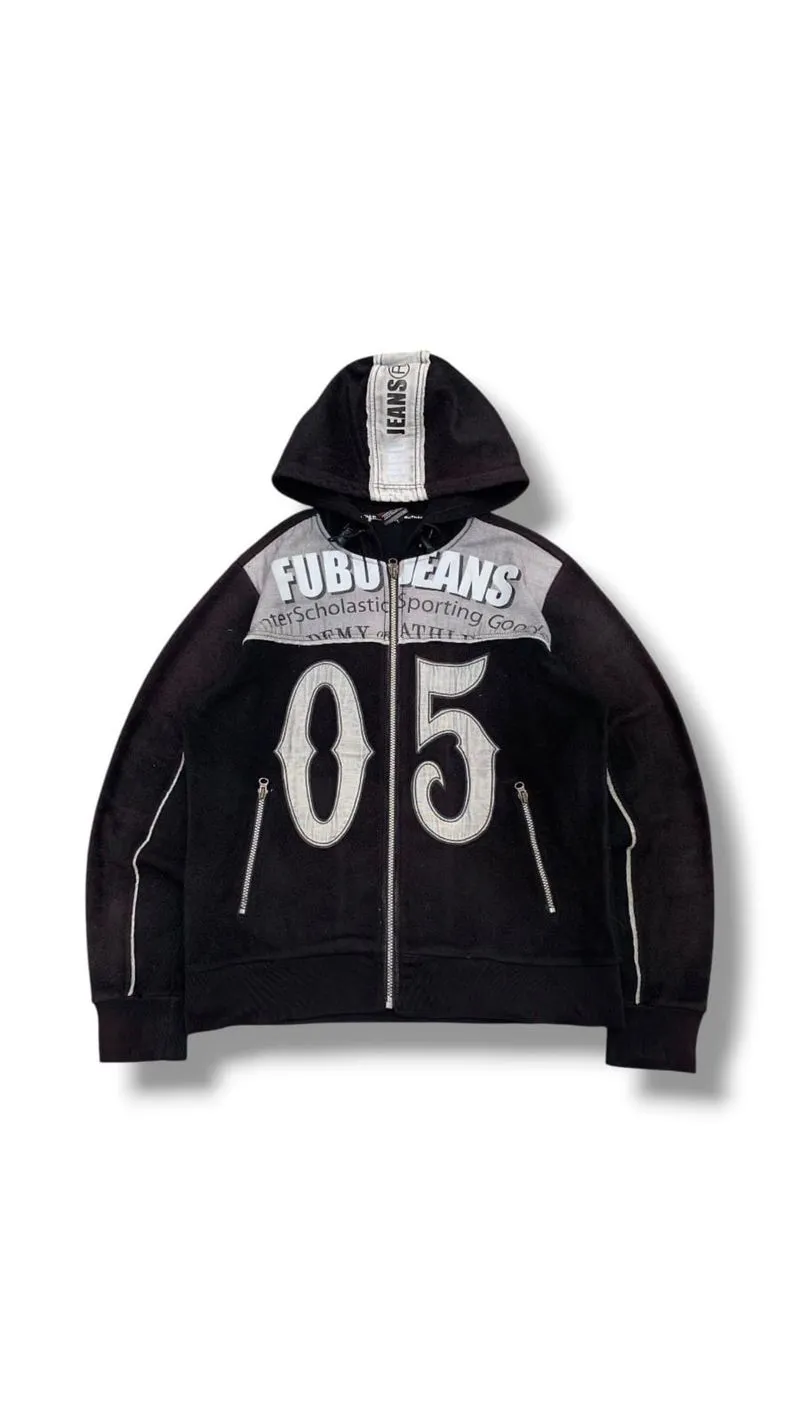 Vintage Y2k Fubu Sherpa Zip Hoodie Gothic photo 1
