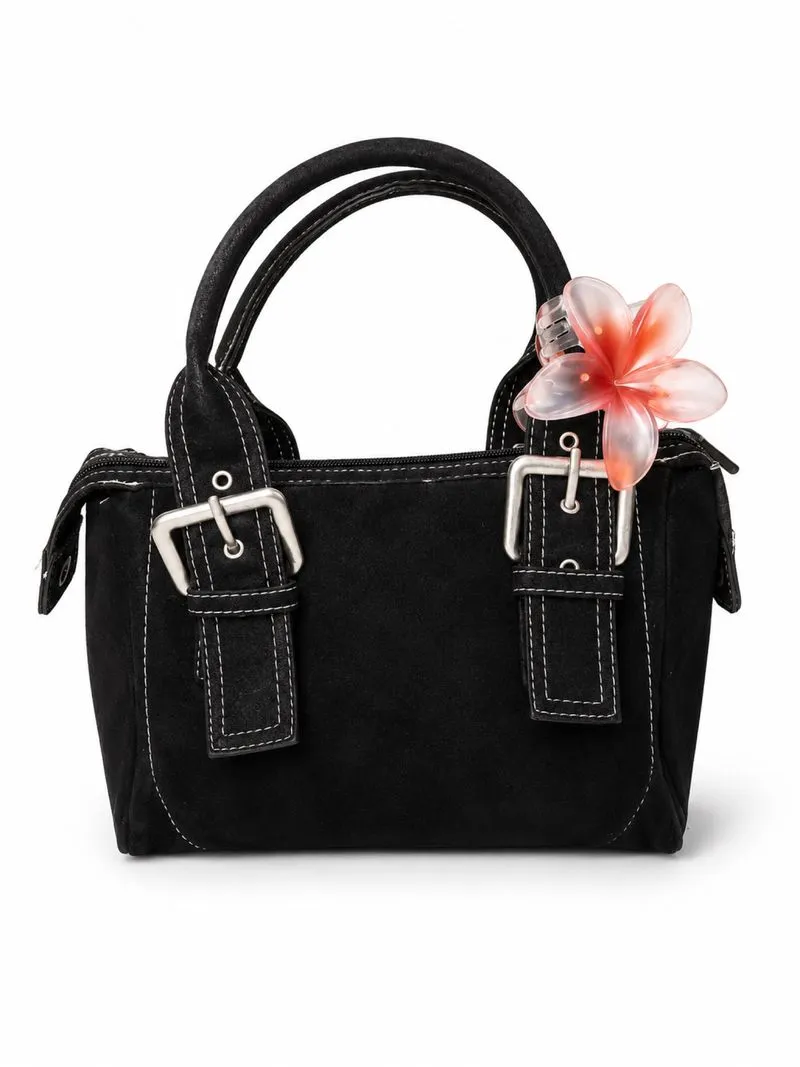 Vintage Y2K Black Denim Handle Bag  photo 1