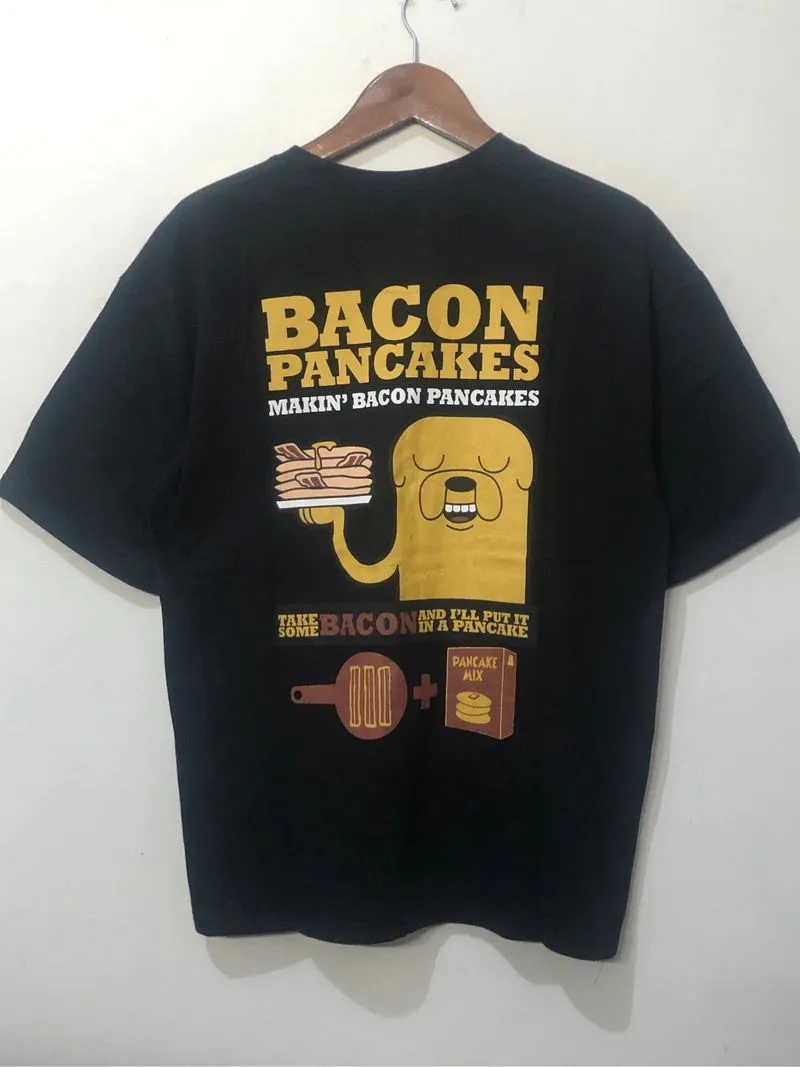 Graphic Art Tee Adventure Time Jake the Dog Cookin Breakfast photo 1