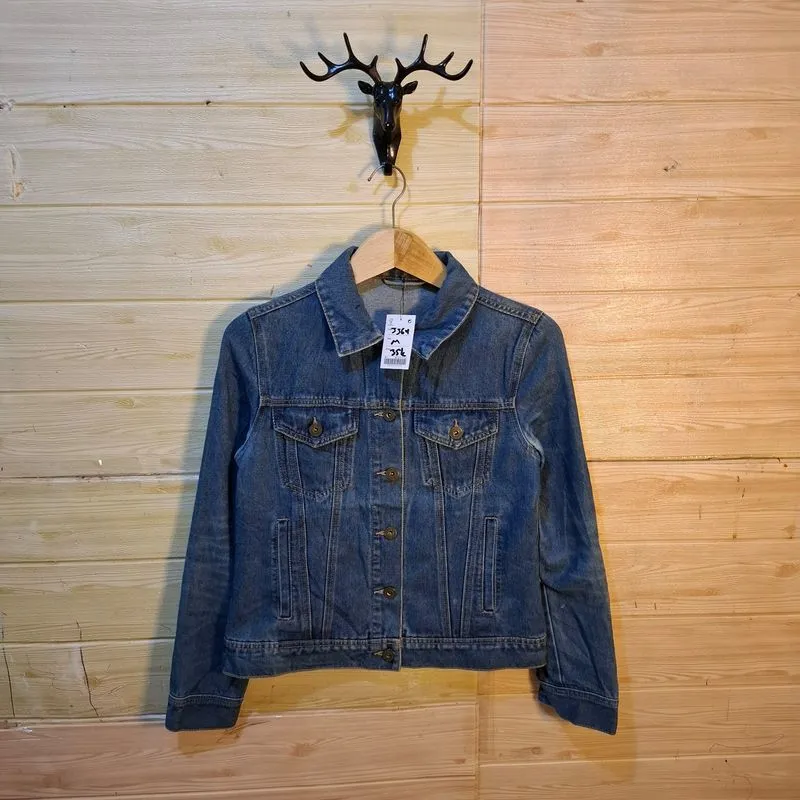 Promo jaket denim wanita trucker regular fit Warna medium bl photo 1