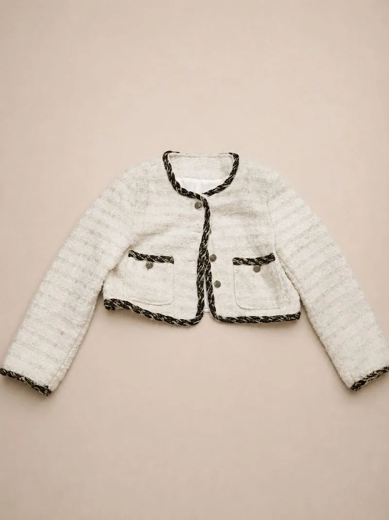 Tweed Blazer Crop photo 1