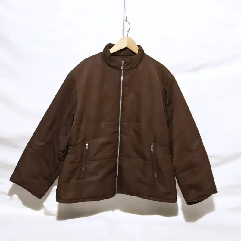 PPFM Dark Brown Puffer Style Down Jacket Original  photo 1