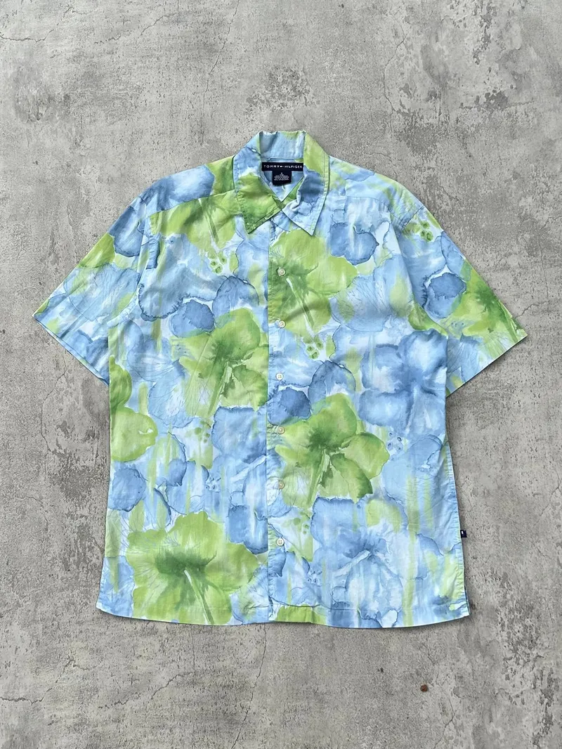 Tommy Hilfiger Casual Casual shirt Pria green blue photo 1