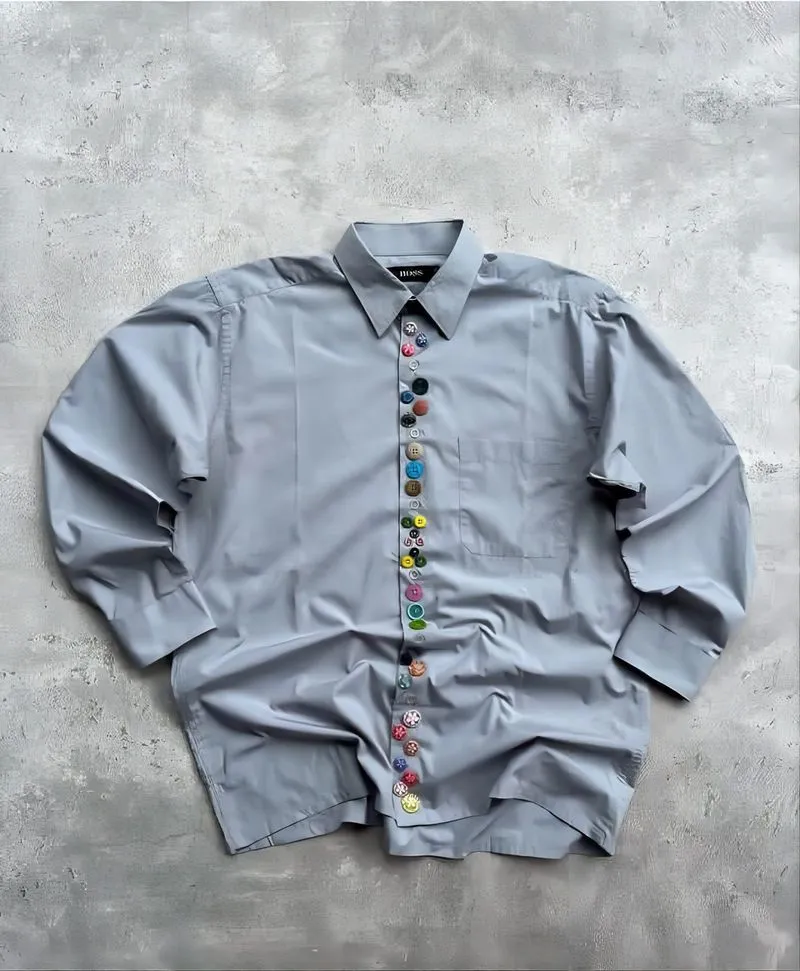 Kemeja rework (custom kancing) photo 1