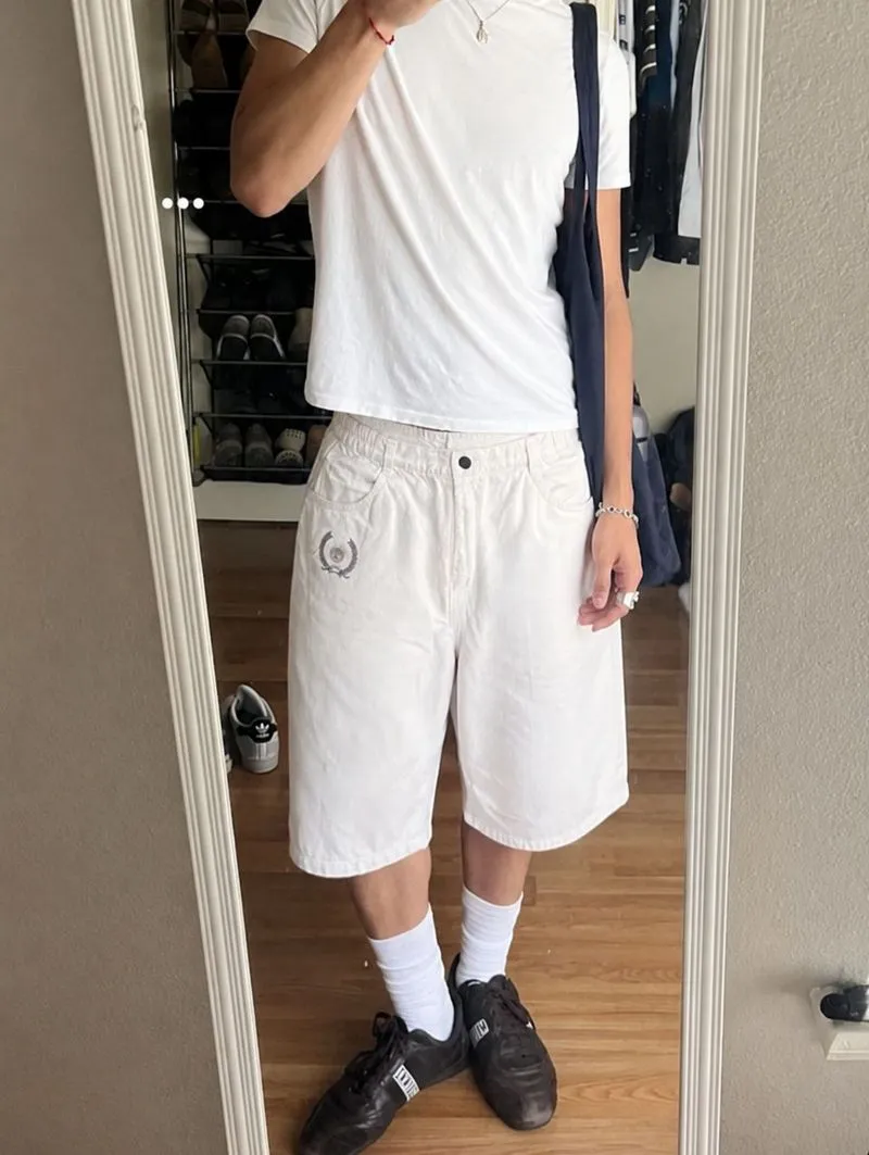 jorts pants white photo 1