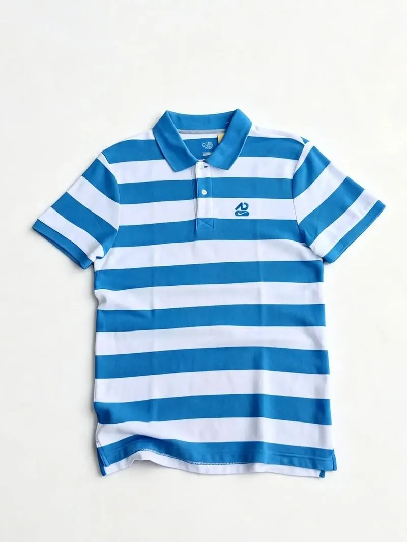 NIKE STRIPE THE ATHLETIC DEPT SMALL LOGO POLO SHIRT | KAOS | photo 1