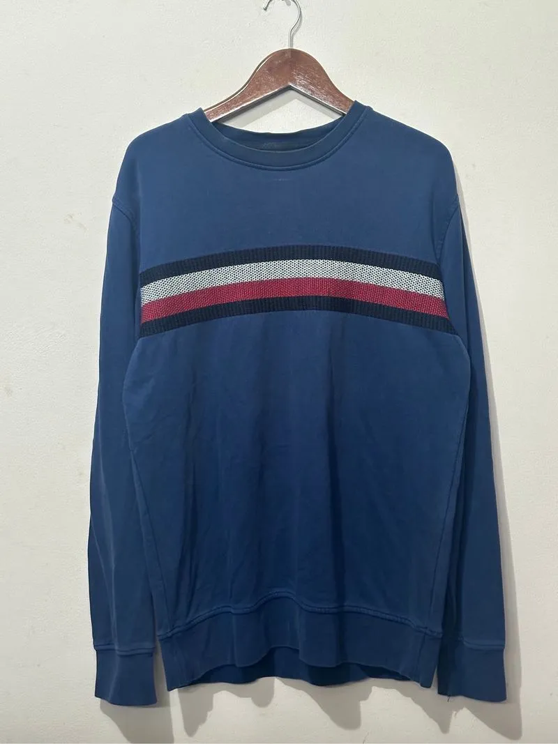 Tommy Hilfiger Signature Stripe Logo Crewneck Vintage Fit photo 1