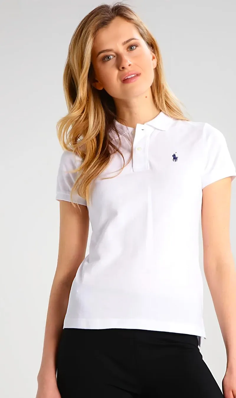 Ralph Lauren Skinny Polo T-shirt Women's Vintage photo 1
