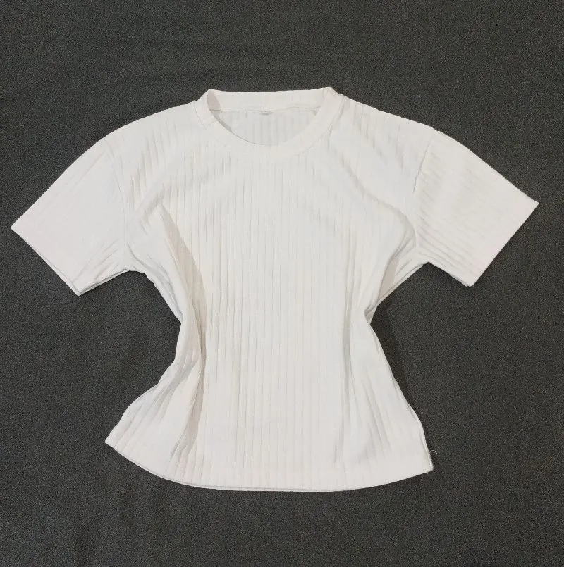 Vintage Minimalist Shirt Wanita white photo 1