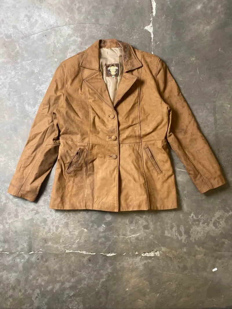 leather blazer vintage  photo 1