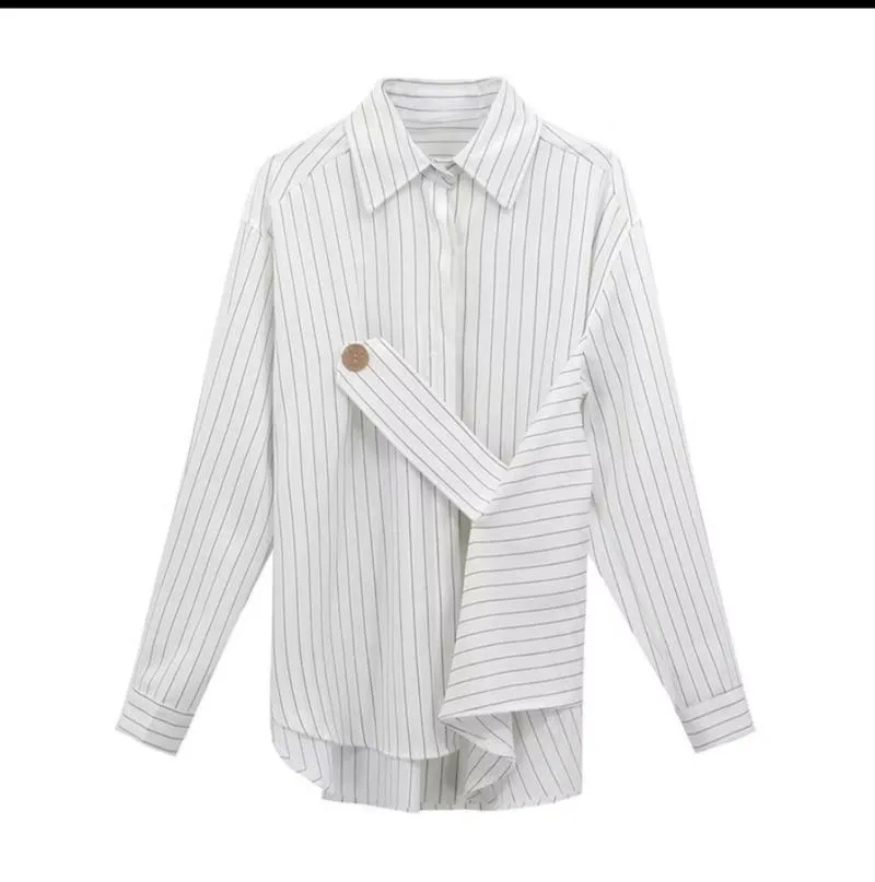 Minimalist Casual Shirt Wanita white photo 1