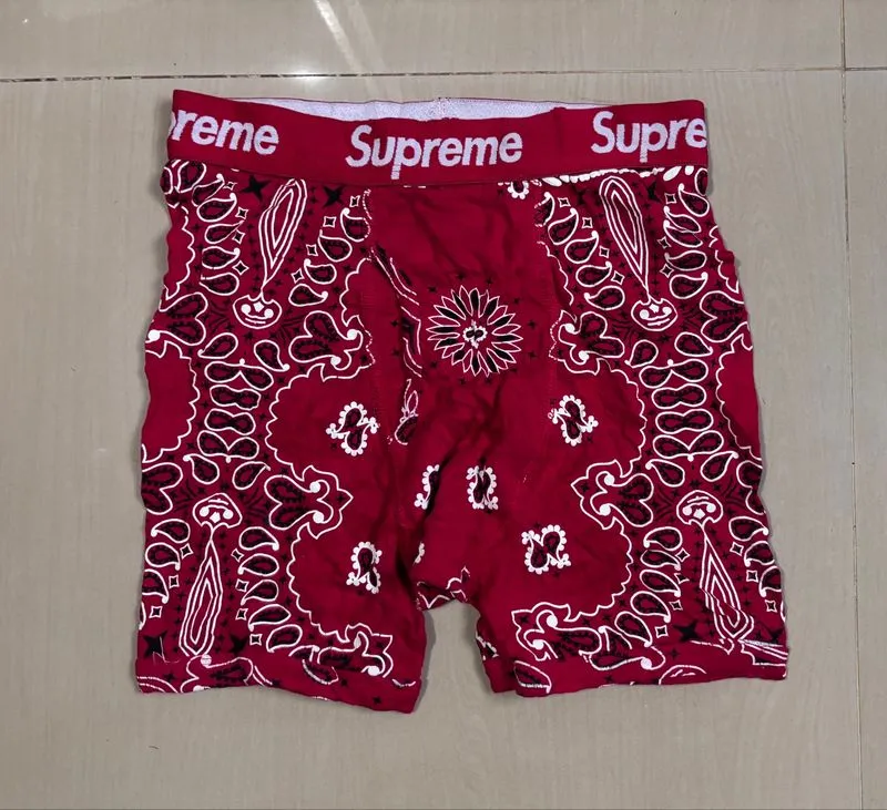 SUPREME  X Hanes Brandana-Print Boxer Brief photo 1
