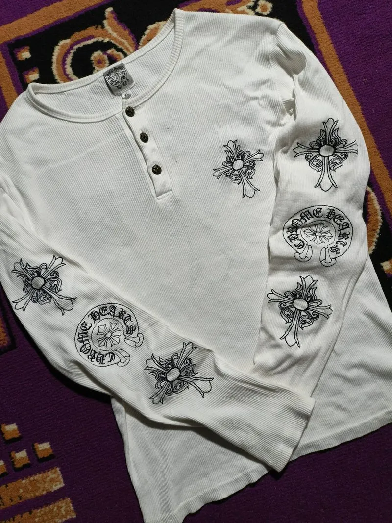 Chrome Hearts White Floral Cross Long Sleeve Thermal Shirt
‎ photo 1