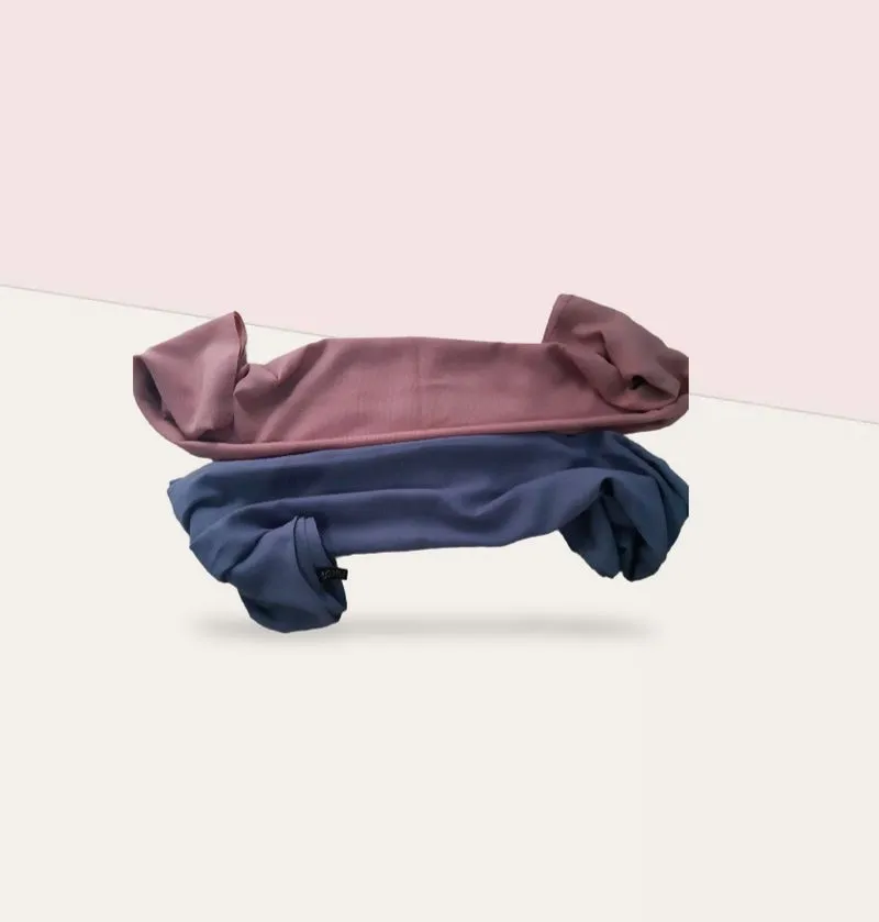 Minimalist Muslim Scarf Wanita pink gray photo 1