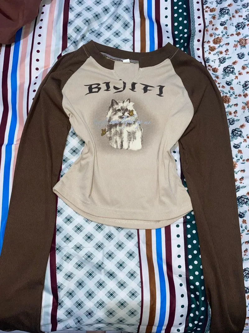 crop long sleve y2k photo 1