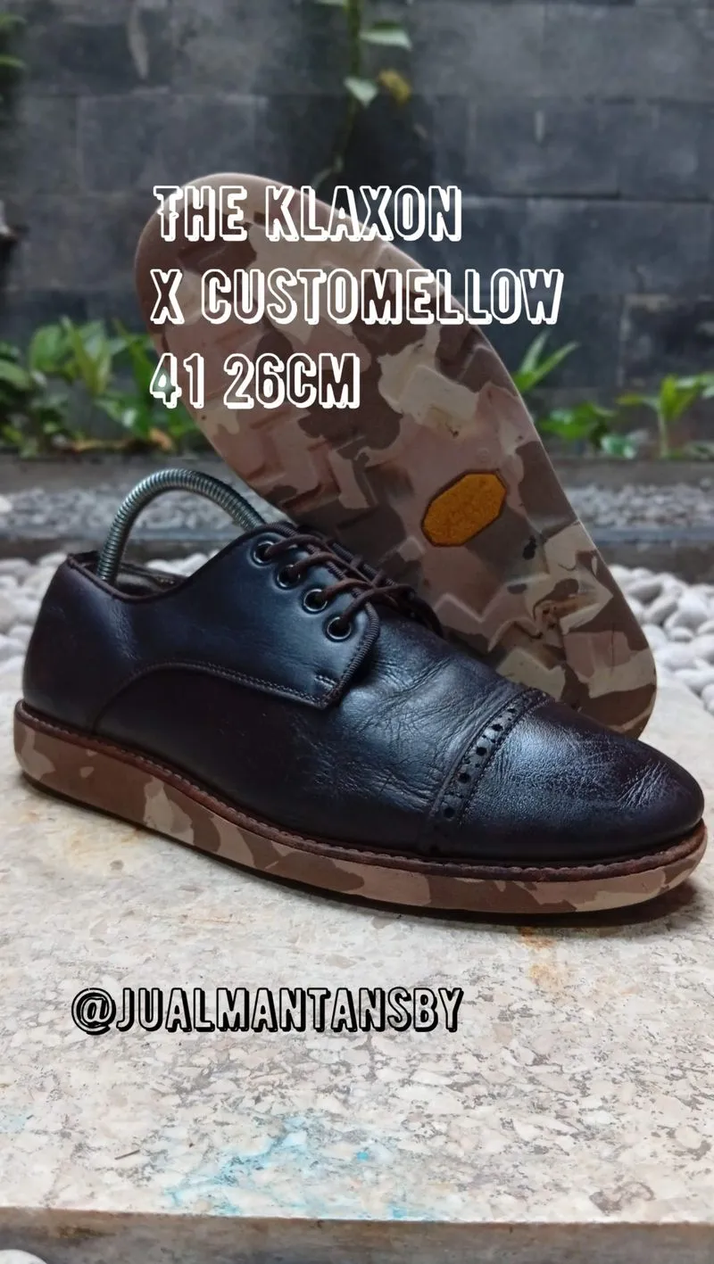 THE KLAXON x CUSTOMELLOW Captoe Camo Vibram Sole photo 1