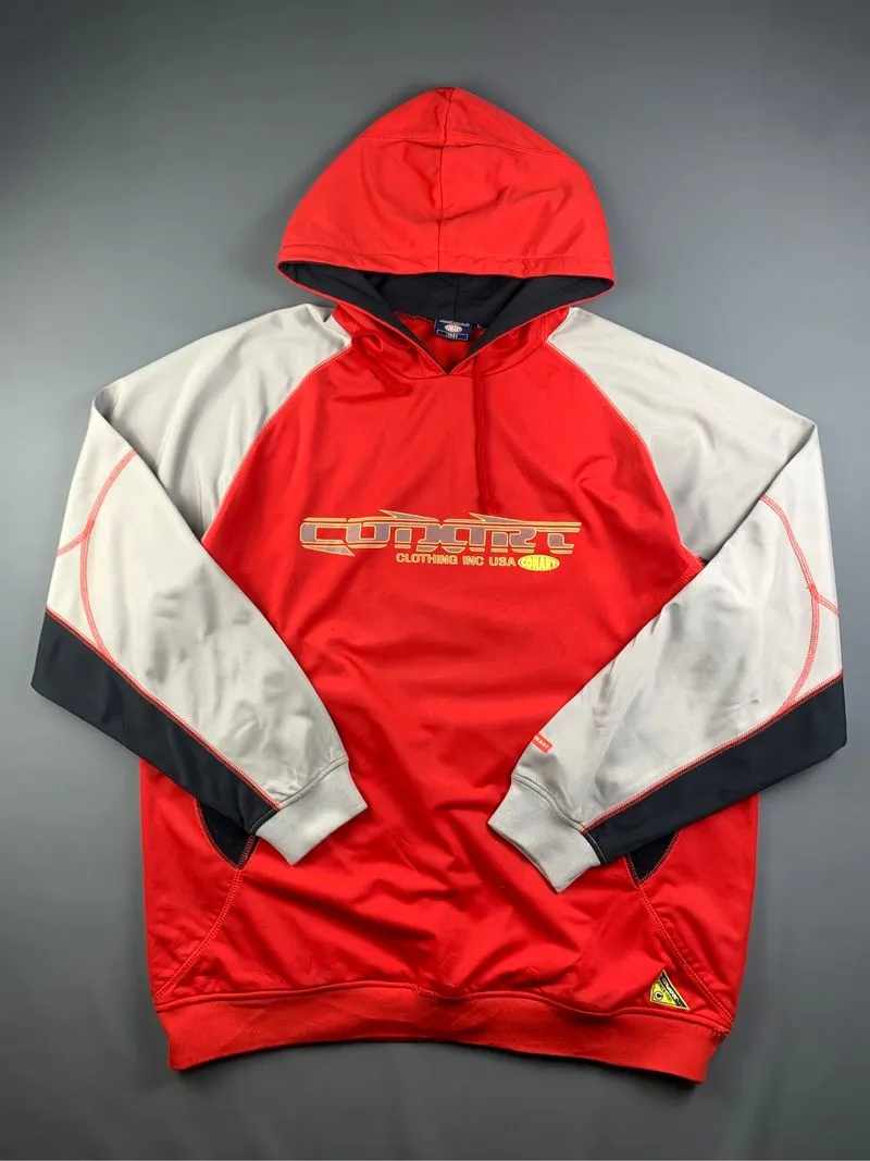 2000s CONART Red Spell-out Poly Hoodie (L) photo 1