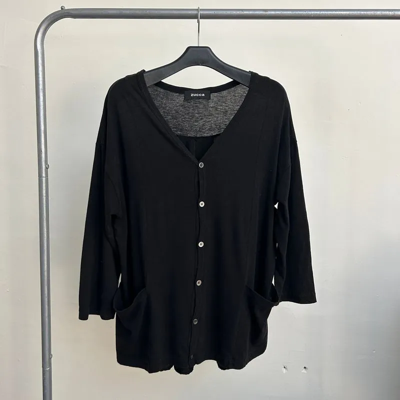 Vintage Zucca by Issey Miyake Black Button-Up Cardigan photo 1