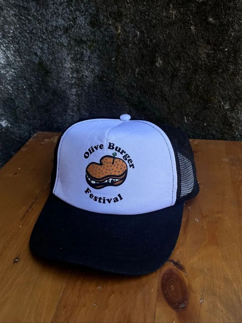 Topi trucker logo burger photo 1
