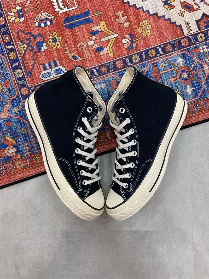 Converse Chuck Taylor 70S Hi Black White Original photo 1