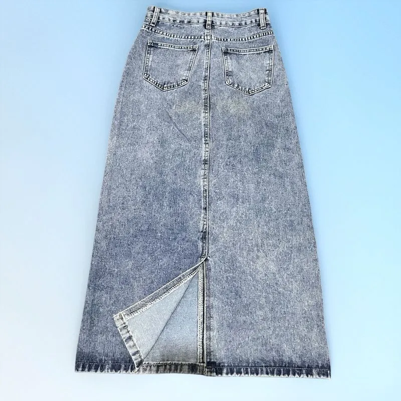 Rok biru laut Highwaist Rok midi A line ✨ photo 1