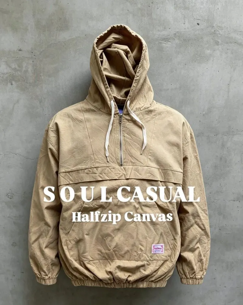 JAKET SOUL DRESS MODEL HALFZIP CANVAS BOXY DALEMAN SATU LAYE photo 1