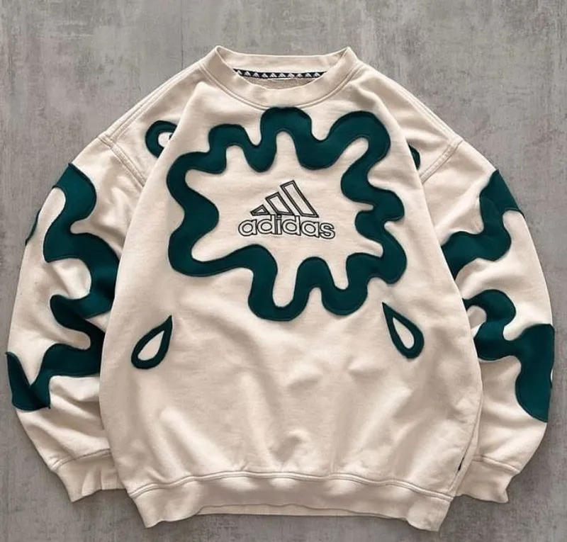 Adidas Avant Garde Biker Sweater Pria white black photo 1