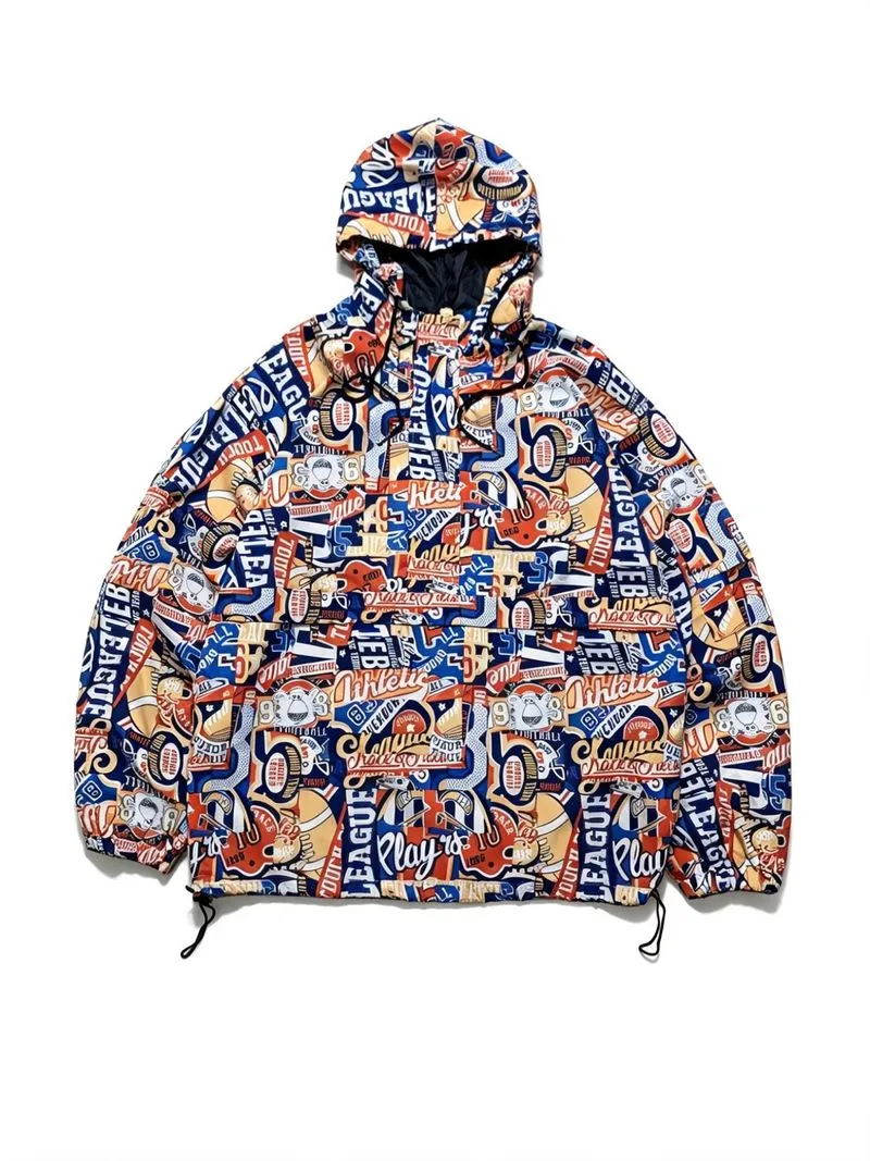Oversized Halfzip Printed Lettering Jacket photo 1