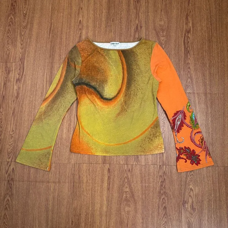 Louise orop abstract tradition flare longsleeve photo 1