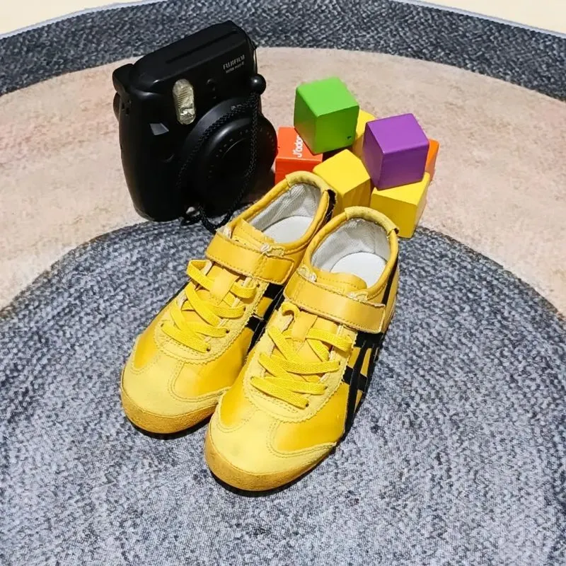 Onitsuka Tiger Mexico 66 Kids Black Yellow Kids Shoes Origin photo 1