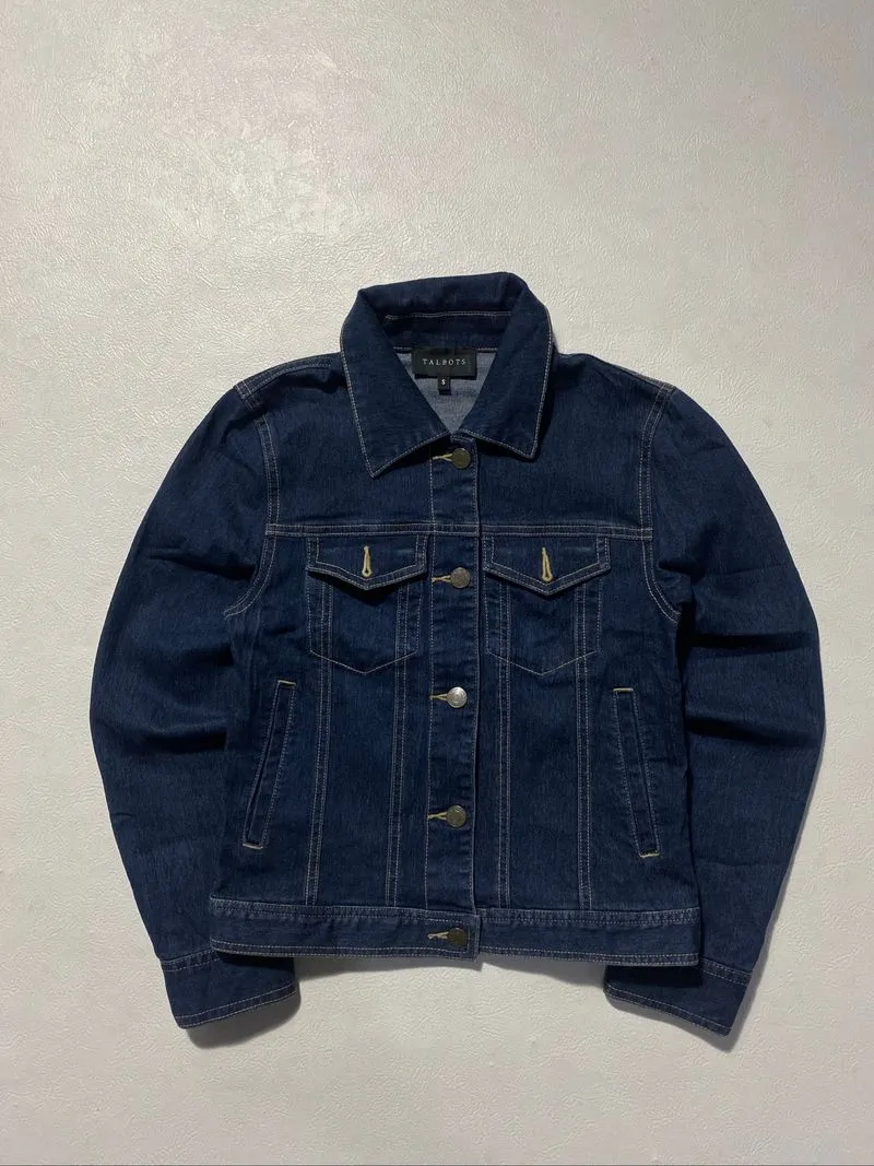 denim trucker jacket by TALBOTS photo 1