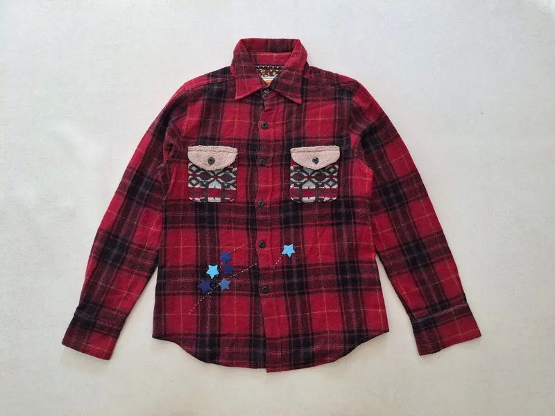 KEMEJA FLANEL DOUBLE RAINBOW JEAN NASSAUS ORIGINAL 100% photo 1