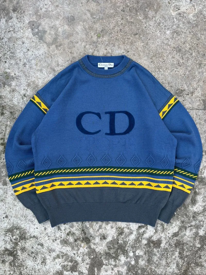 vintage dior sport knitwear/sweatshirt/crewneck photo 1