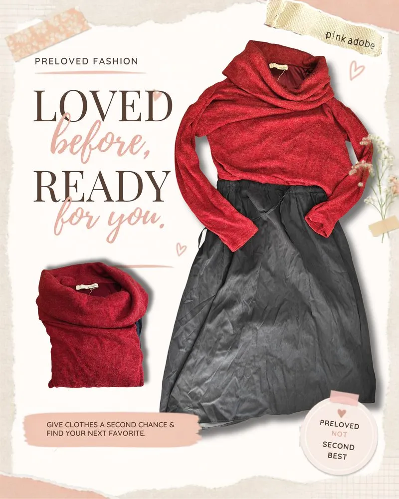 🍂 red Turtleneck dress | Cozy & Timeless photo 1