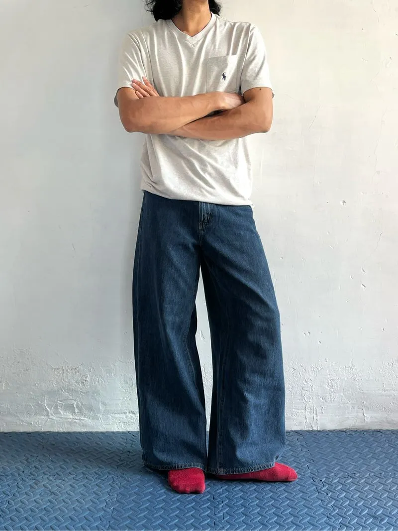 Uniqlo Wide Straight (chain stitch) —Blue Denim photo 1