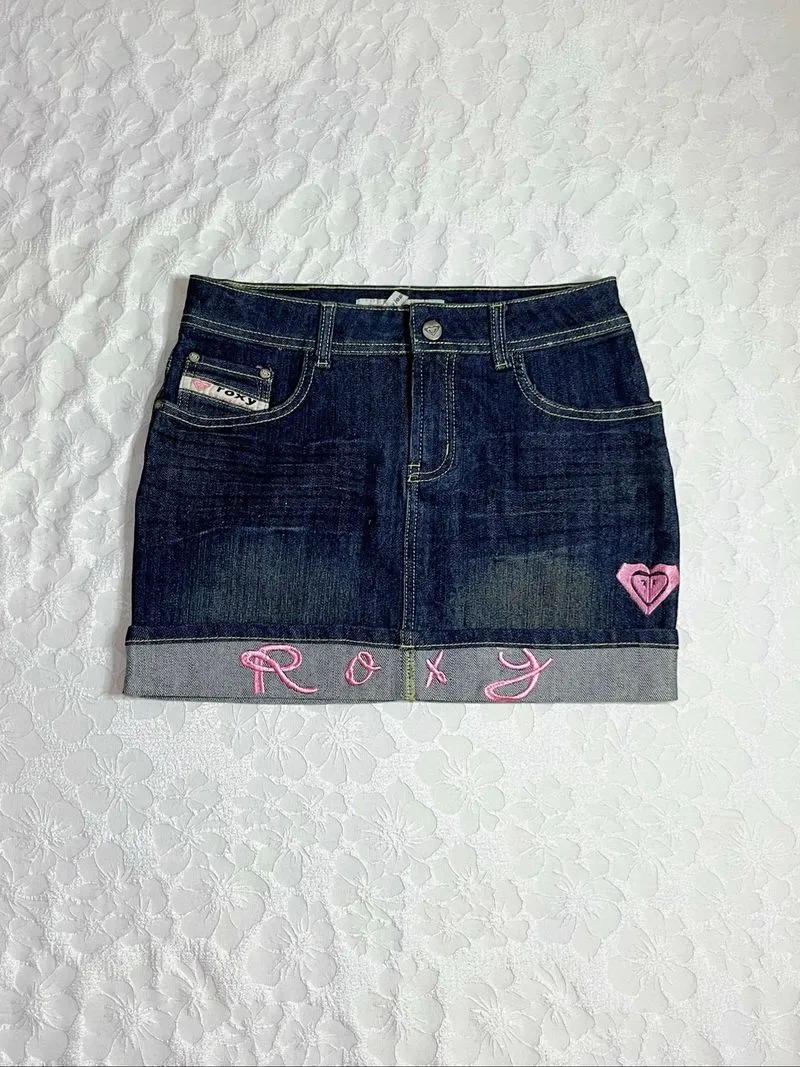 𓇼 Roxy Navy Denim Mini Skirt photo 1