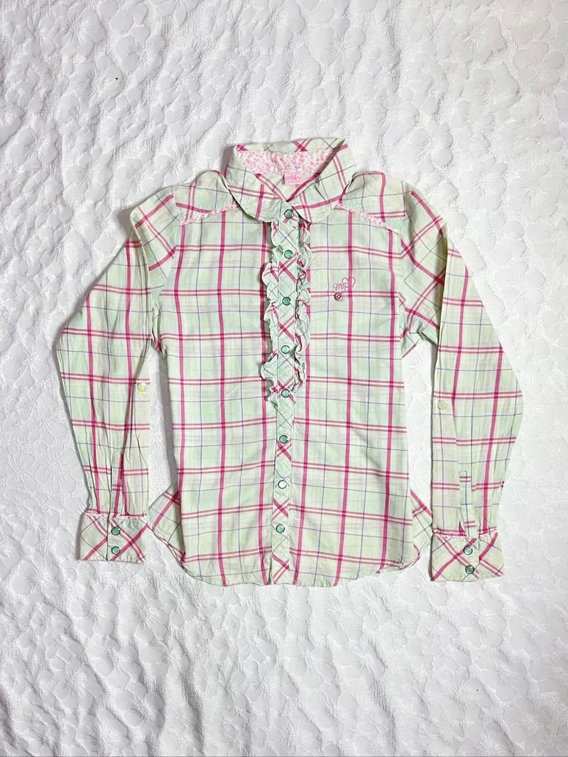 𓇼 Mezzo Piano Pastel Plaid Shirt photo 1