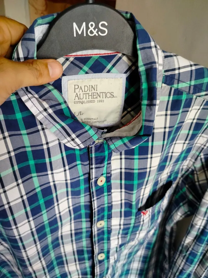 kemeja pria SIZE L kotak padini photo 1